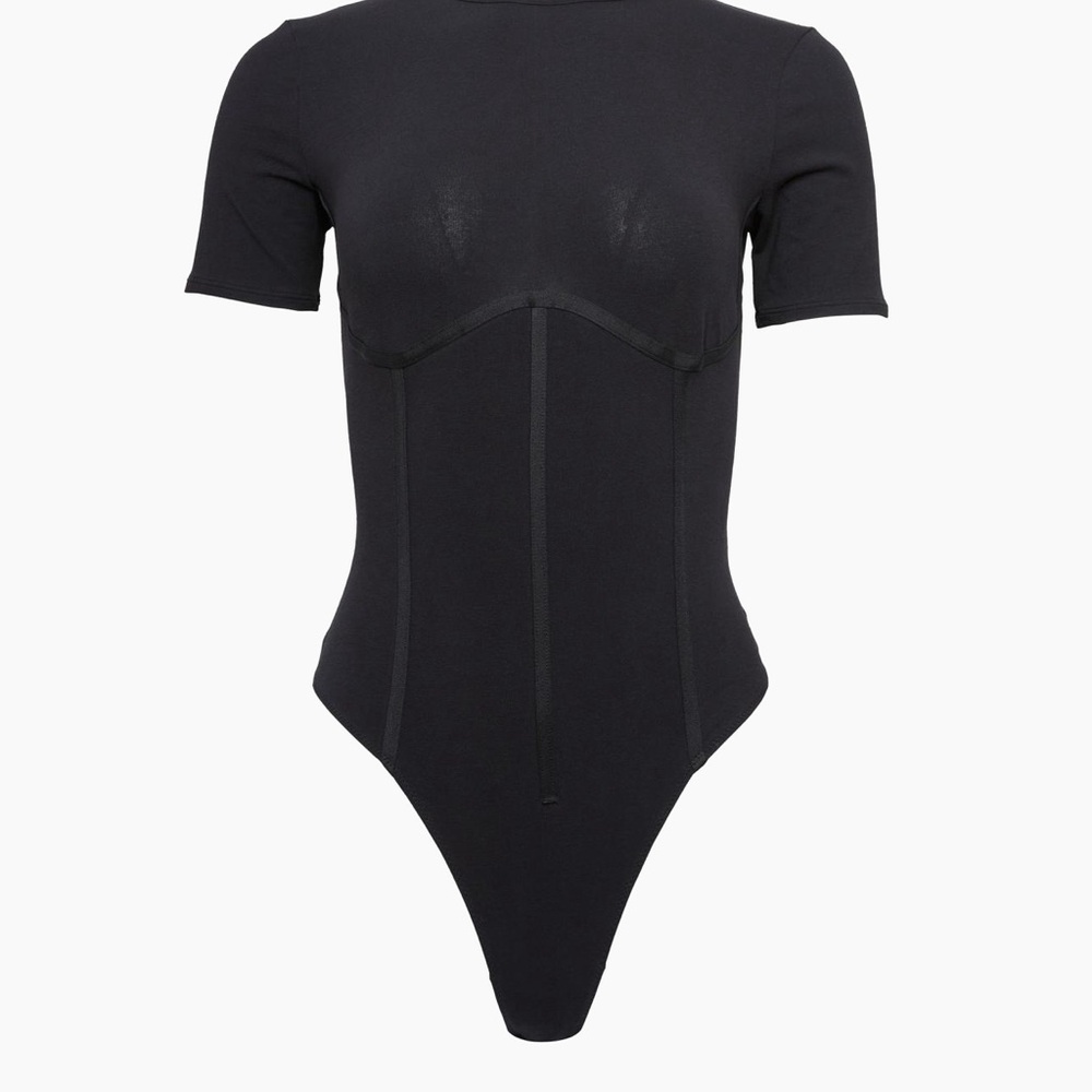 Black Short Sleeve Bodysuit